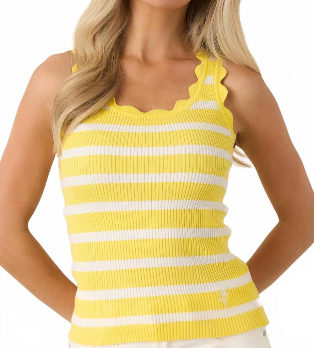 NEW PROSPERINA shay tank in yellow stripe